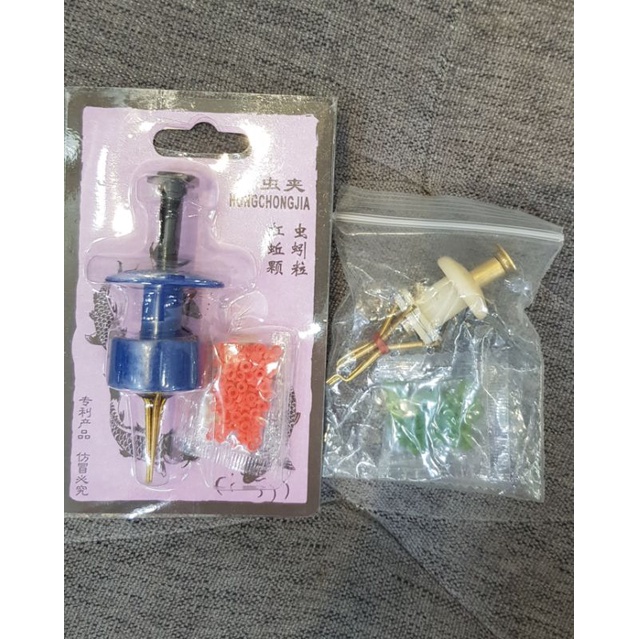 Dụng cụ kẹp hạt xả câu đài, câu iso, lăng xê, lõi đồng, giun, mồi - Khôi Fishing