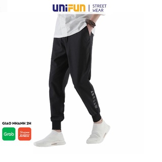 Quần thể thao nam đẹp UNIFUN mã KCH dáng quần Jogger nam nỉ phong cách Hàn Quốc form vải co dãn hè thu