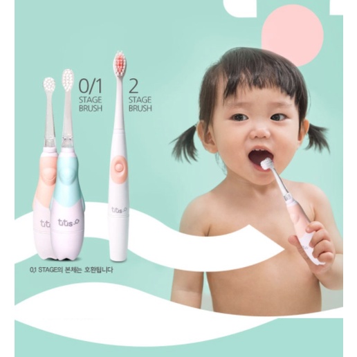 Combo Bàn Chải Điện Trẻ Em Tutus Hàn Quốc  cho bé 4T trở lên