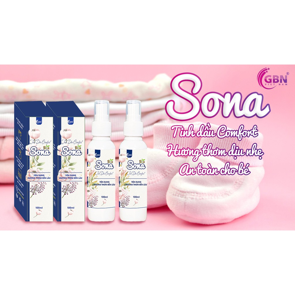 Combo 3 chai xả vải khô sinh học SoNa - Hương Comfort