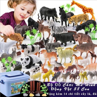 Bộ mô hình động vật 58 chi tiết