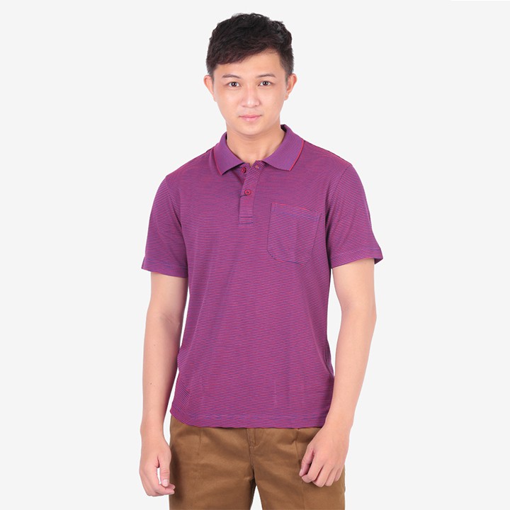 Áo thun polo nam Novelty có túi kẻ sọc 170130N