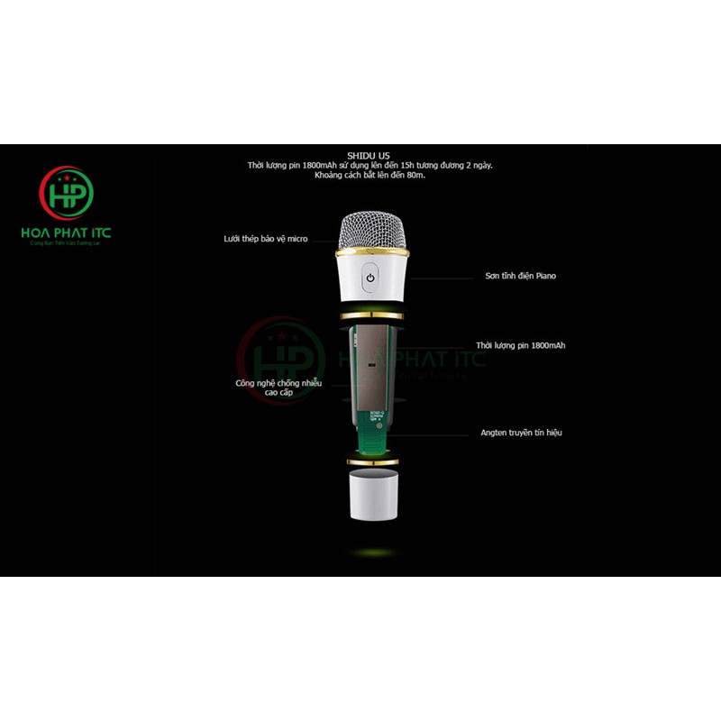 Máy trợ giảng không dây Shidu S92 Hỗ trợ Bluetooth 4.1