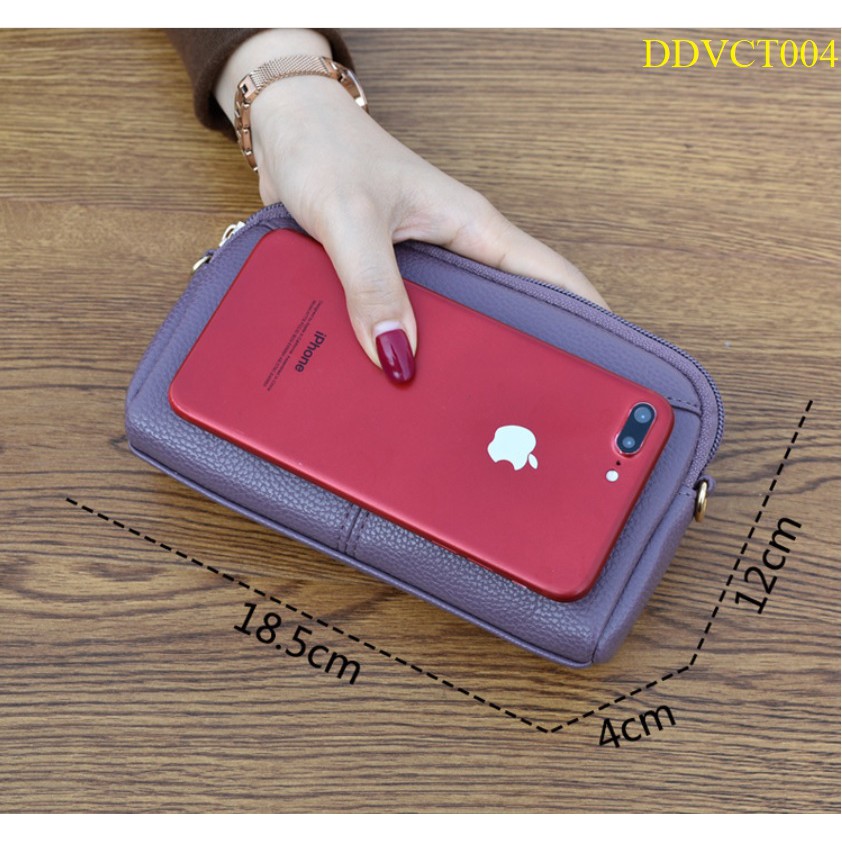 Ví Cầm Tay Nữ Kiêm Túi Đeo Chéo Nữ VCT004