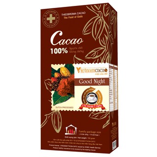 Ca cao nguyên chất Vinacacao "Good Night" Hộp 150g giảm cân keto
