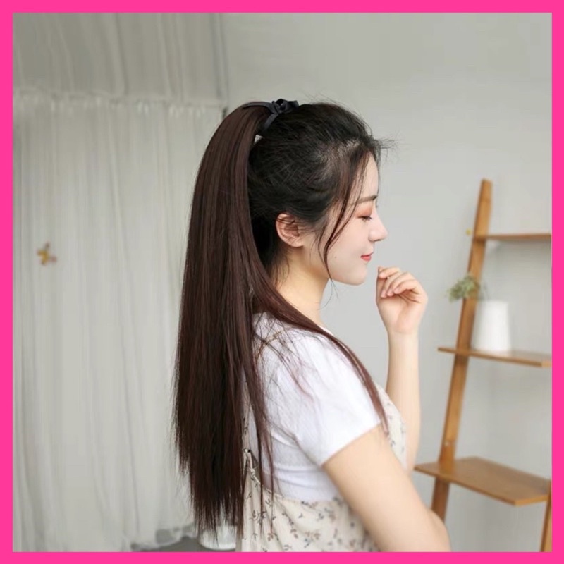 Tóc giả đẹp thời trang nữ ❇️FREESHIP ❇️ tóc giả cột thẳng dài 60cm thời trang ❇️