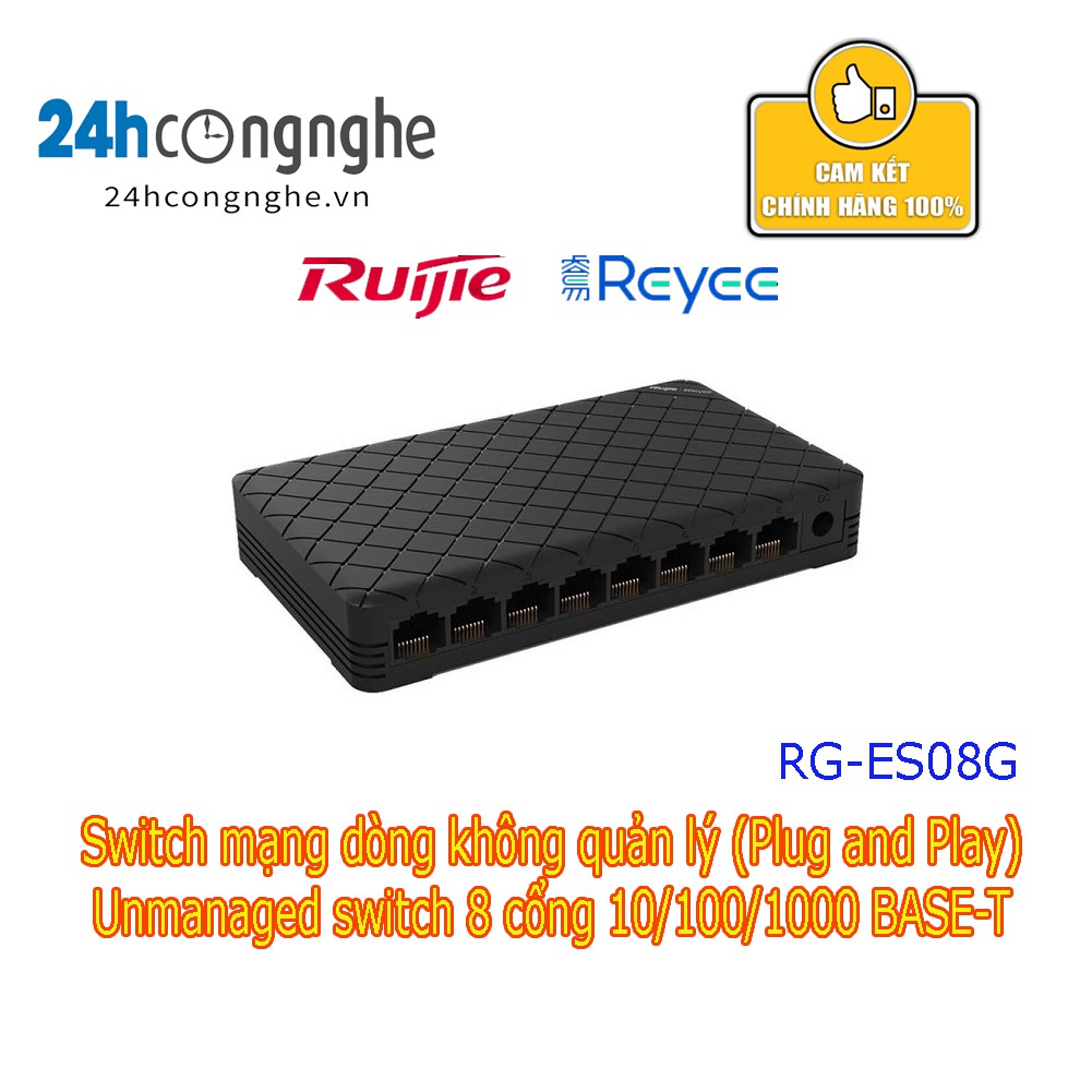 Switch mạng RG-ES08G switch 8 cổng 10/100/1000 BASE-T