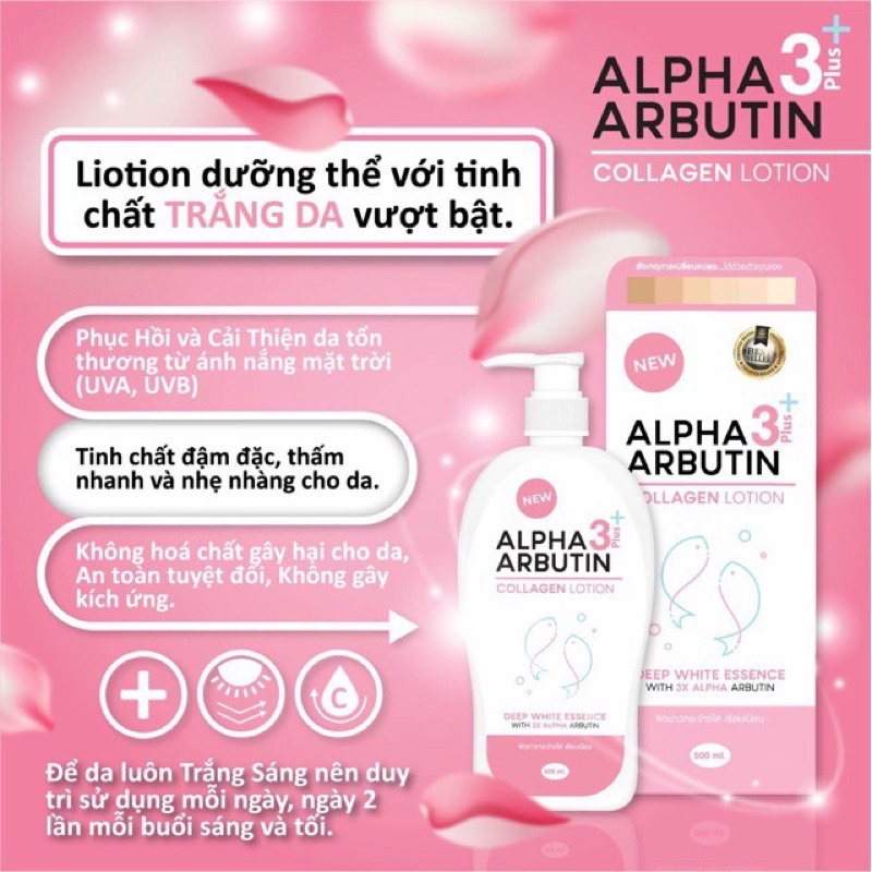 Sữa Dưỡng Da Alpha Arbutin Collagen 500ml Thái Lan