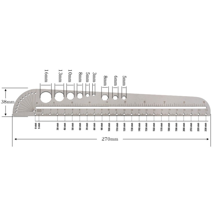 Thước kẻ thép dày 2mm