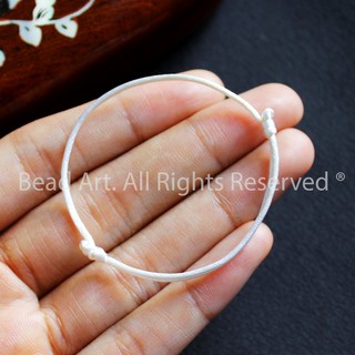 Vòng Tay Chỉ Trắng  (Dây Trắng) Handmade, Vòng Tay Phong Thuỷ, Trang Sức S50 - Bead Art