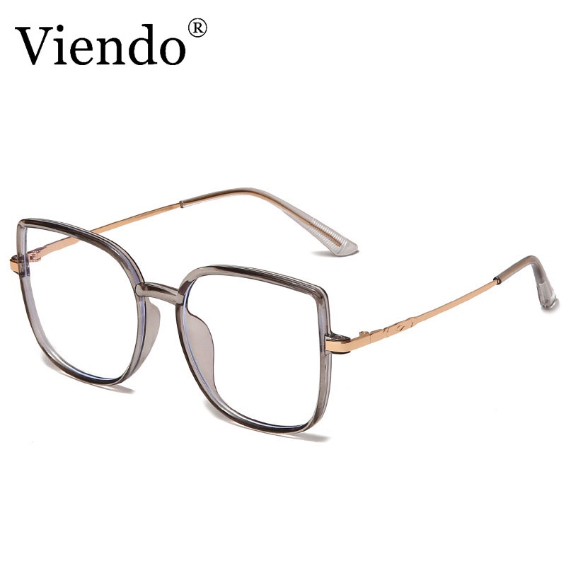 Kính VIENDO gọng mắt mèo tròng chống ánh sáng xanh tia UV phối màu thời trang