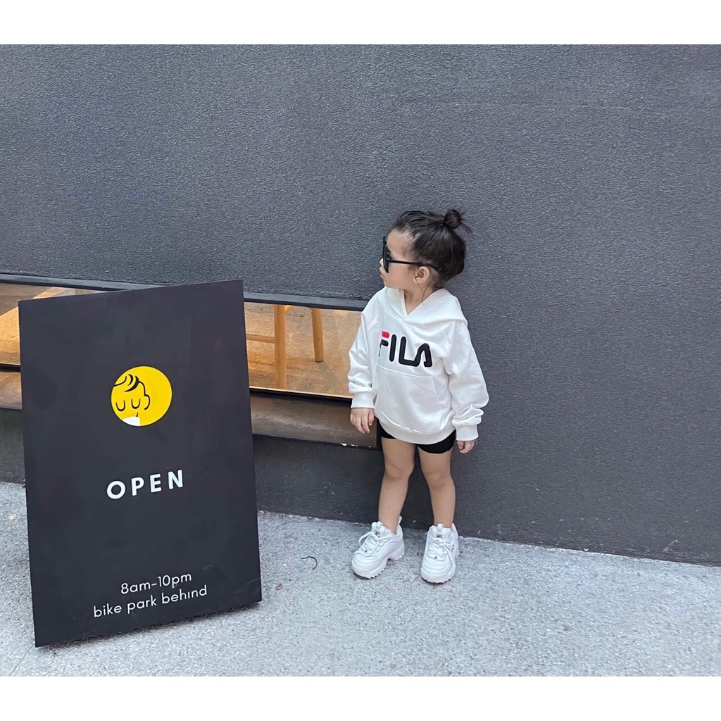 Áo hoodie Fila cho bé , áo nỉ có mũ trẻ em unisex , Kid_genZ