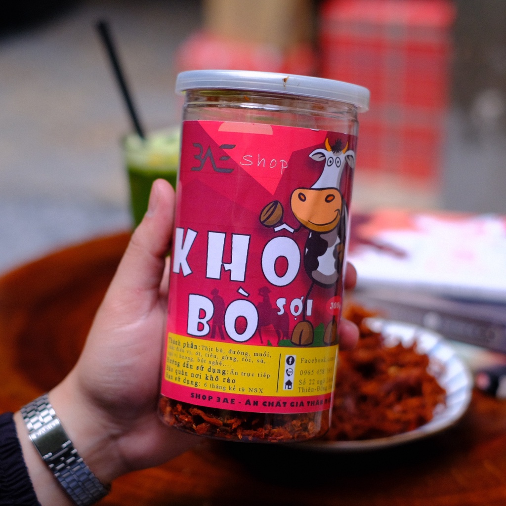 [Mã GROXUAN1 giảm 8% đơn 150K] Khô bò cay xé sợi loại 300g shop 3AE đồ ăn vặt ngon Hà Nội | BigBuy360 - bigbuy360.vn