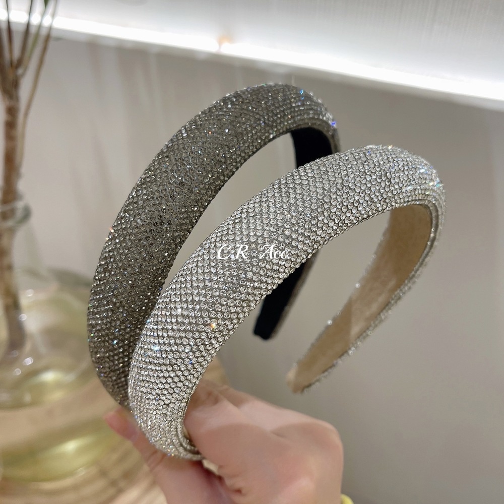 Băng Đô Xốp Đính Đá Hình Đầu Lâu Cao Cấp Thời Trang Dành Cho Nữ