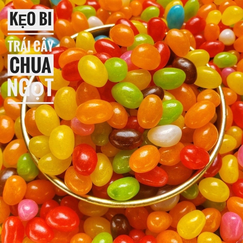 KẸO BI TRÁI CÂY LON 500g, [Loại Đặc Biệt] Hàng ngon nhà làm