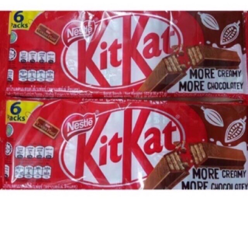 Socola kitkat 6 thanh 2f 17g ( 102g/gói )