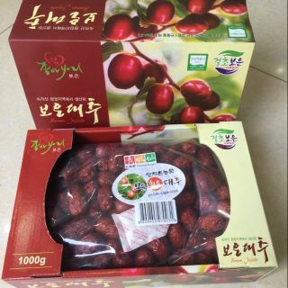 (Sỉ_ lẻ) [Date mới nhất] Hộp 1kg Táo đỏ sấy khô Hàn Quốc – Nhập khẩu từ Korea