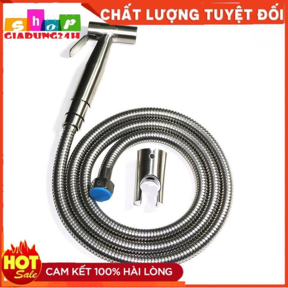 Bộ Vòi xịt vệ sinh cầm tay inox tăng áp cao cấp HANVICO -Giadung24h