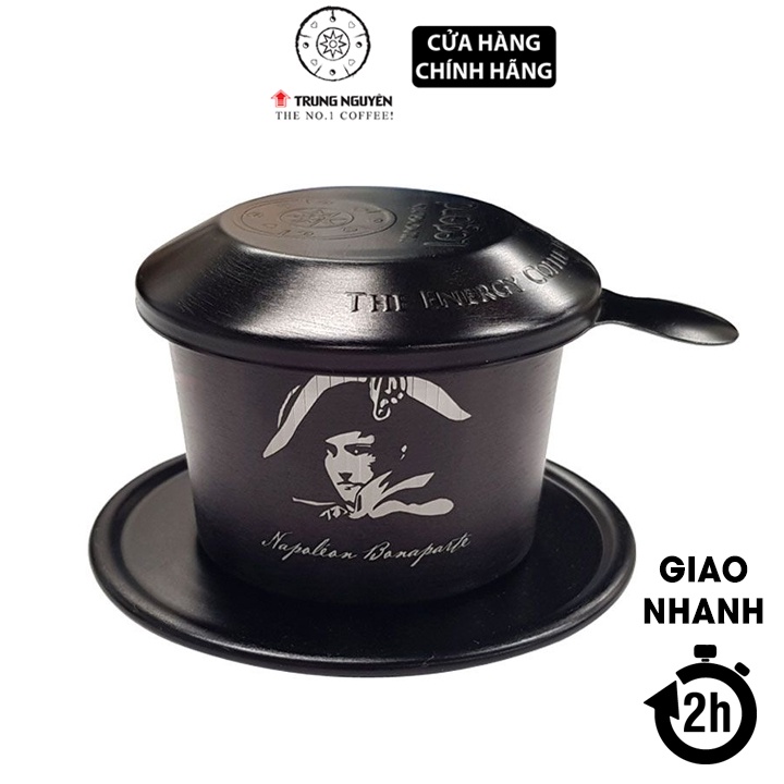 Phin nhôm hoa văn màu đen Trung Nguyên