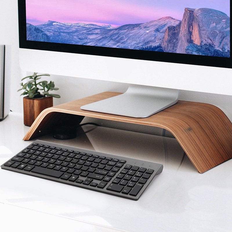 Bàn phím không dây 2.4G 104 phím siêu mỏng cho laptop