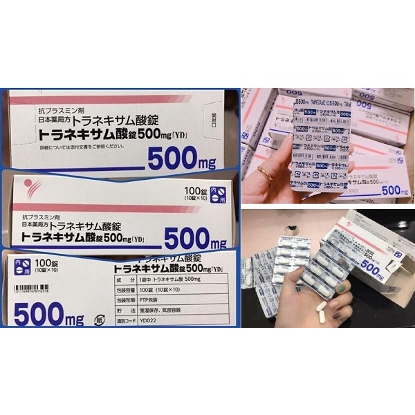 Viên Uống Trắng Da Transamin 500mg Nhật Bản Mờ Nám Tàn Nhang