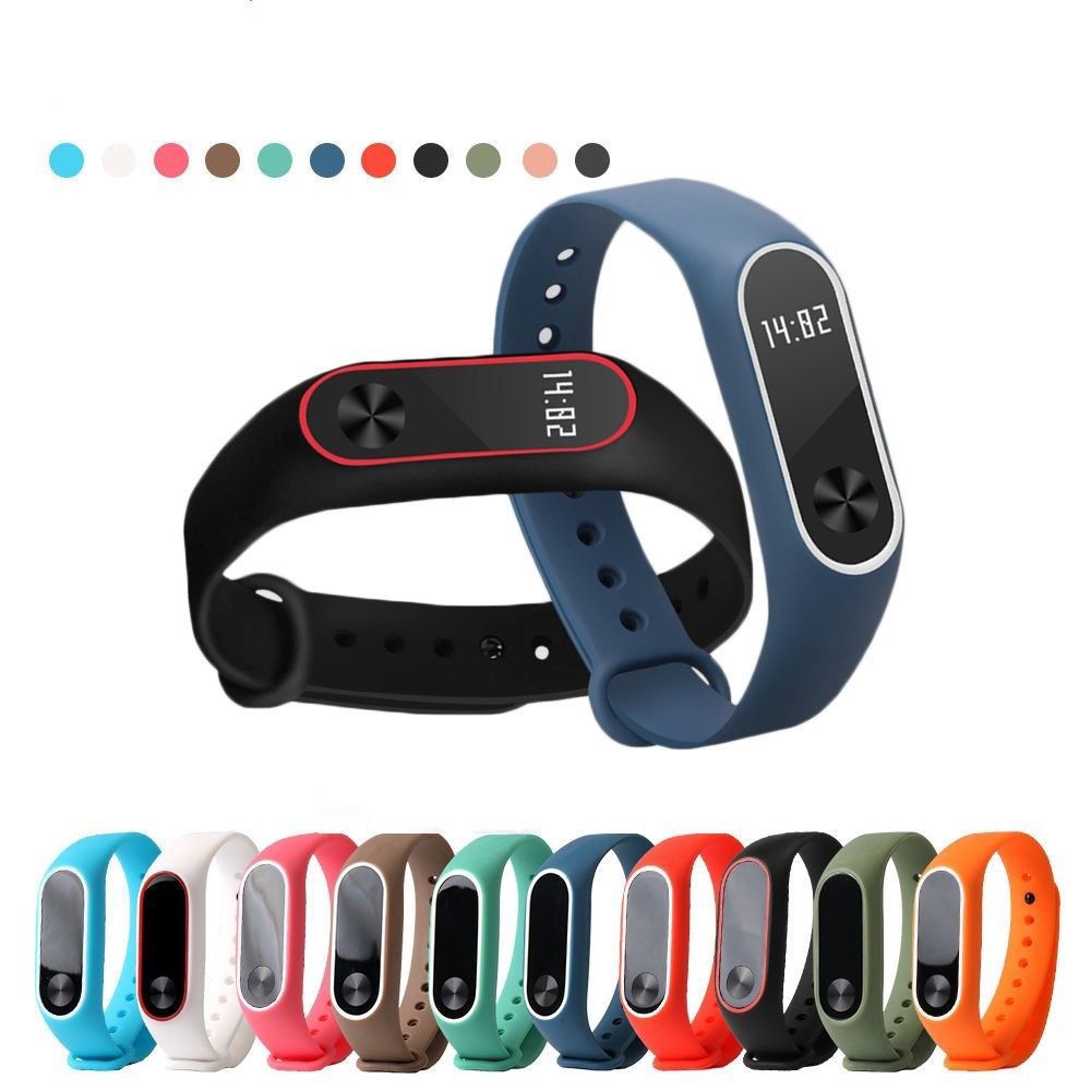 cho Xiaomi Mi Band 2 Dây đeo cổ tay bằng nhựa mềm TPU thay thế cho vòng đeo tay thông m