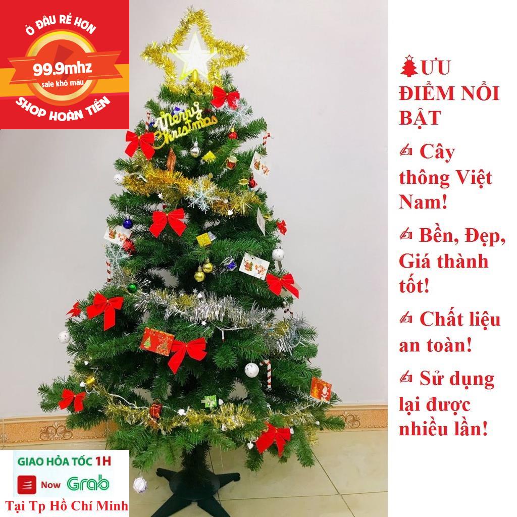 Cây Thông Noel 1m5 Kèm Đồ Trang Trí Noel - Cây Thông 1m5 Có Phụ Kiện Trang Trí Giáng Sinh Cực Đẹp