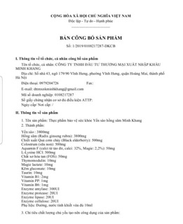 Yến sào hồng sâm Minh khang- giúp bé ăn ngon, hấp thụ tốt