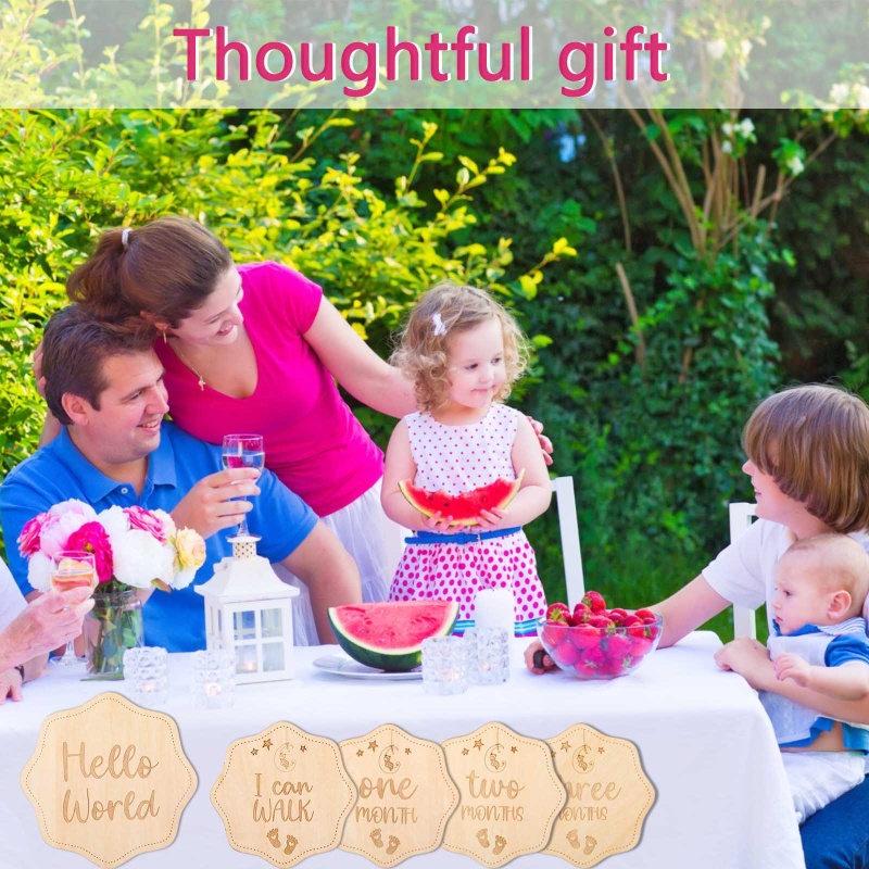 Bộ 13 Thẻ Đánh Dấu Cột Mọc Răng Hai Mặt In Họa Tiết Xinh Xắn Cho Bé