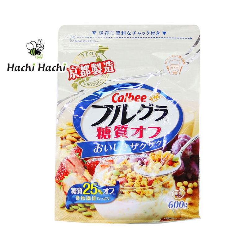 Ngũ cốc trái cây ít đường, bổ sung chất xơ, sắt, vitamin Calbee 600g  - Hachi Hachi Japan Shop