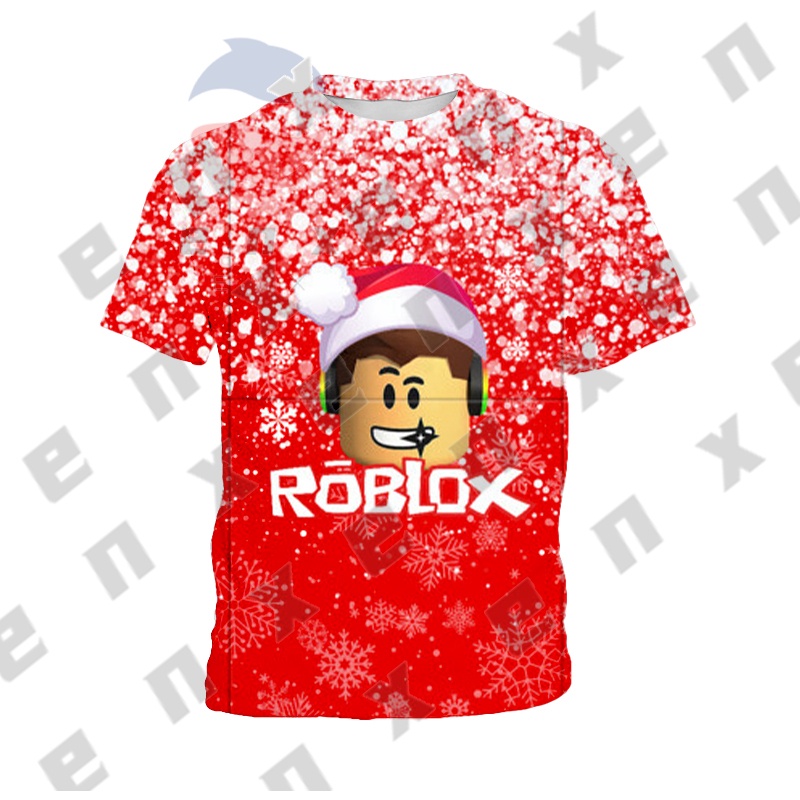 Áo Thun Tay Ngắn In Hoạt Hình Roblox Thời Trang Mùa Hè Cho Bé Từ 3-13 Tuổi