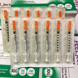 Bơm kim tiêm tiểu đường insulin hàn quốc 1 ml - bơm thẩm mỹ, spa