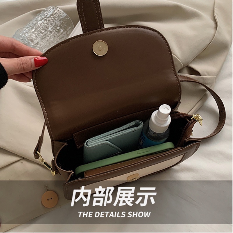 Túi xách nữ đeo chéo, đeo vai dáng bầu da vân chìm, khóa chữ H mẫu mới Mun1993