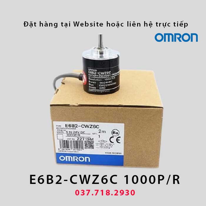 Encoder Omron E6B2-CWZ6C 1000 xung , nguồn 5-24VDC, Bộ mã hóa vòng quay 1000 xung E6B2-CWZ6C 1000P/R