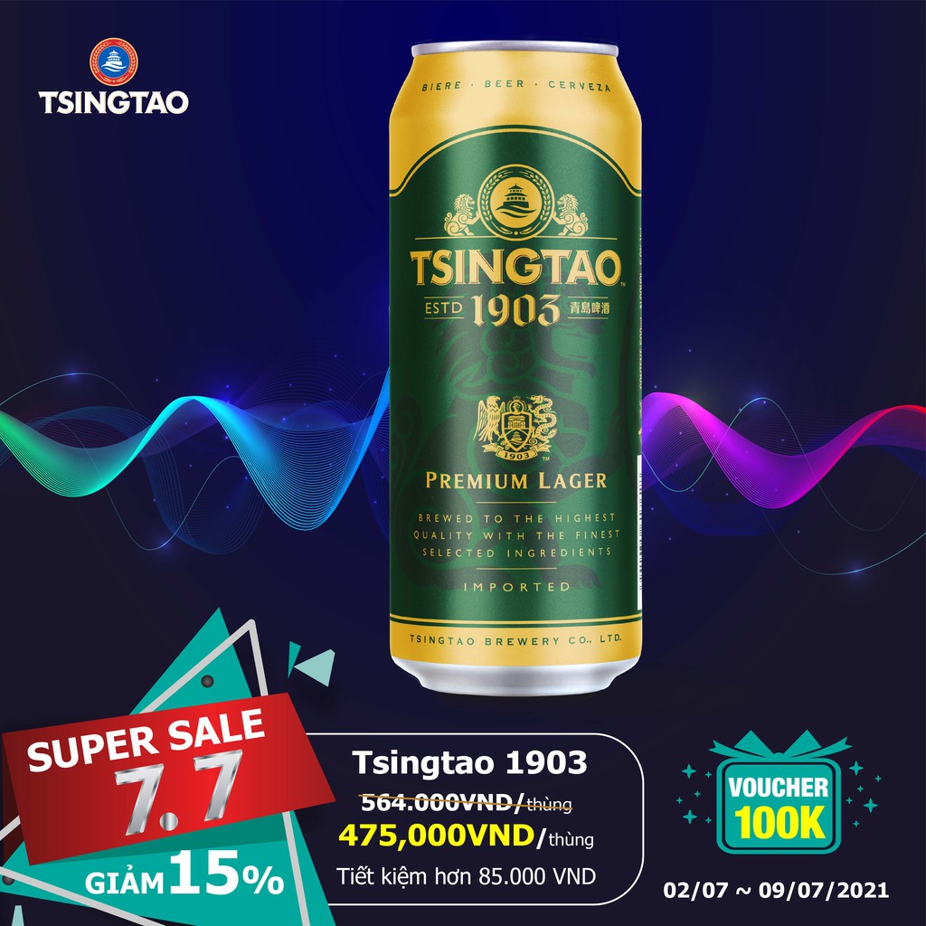 Bia Tsingtao 1903 - Lốc 6 lon 500ml