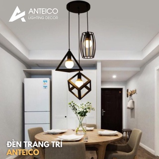 Bộ 3 Đèn Thả Trần Hình Học Đơn Giản , Đèn Thả Trang Trí Quán Cà Phê/ Bàn Ăn Hiện Đại ANTEICO