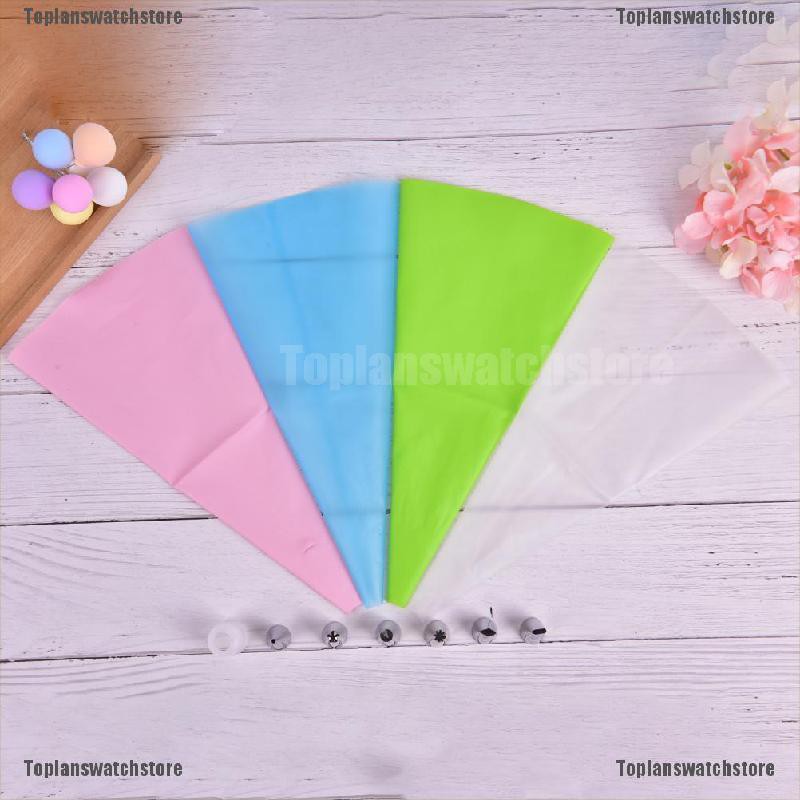 Bộ Túi Bắt Bông Kem Bằng Silicone Tiện Dụng