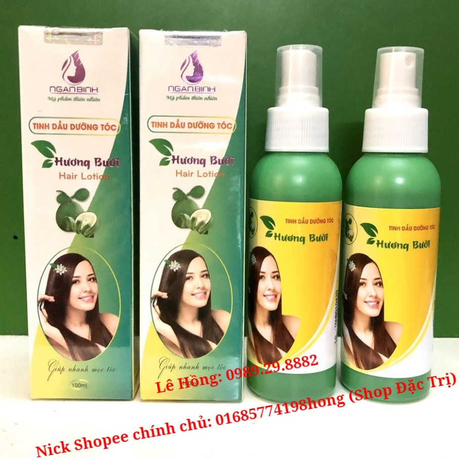 (Mẫu MỚI) TINH DẦU BƯỞI NGÂN BÌNH Kích MỌC TÓC dày dài, Ngăn RỤNG TÓC hói đầu, Giảm khô xơ, Hair Lotion Dưỡng mềm mượt