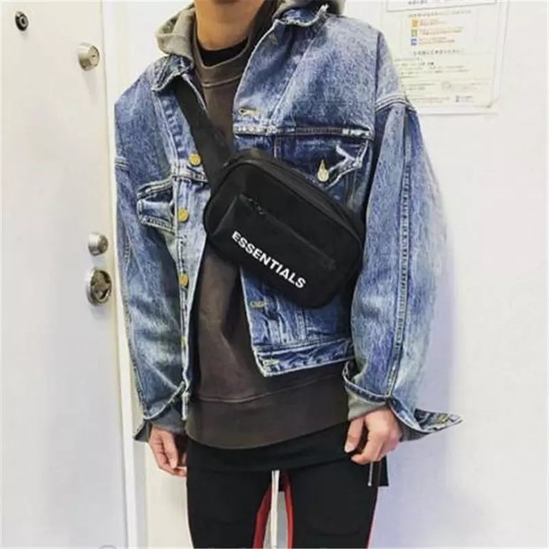 Fog fear of god New Fashion Canvas Cross-legged Chest Bag with Essential Letters