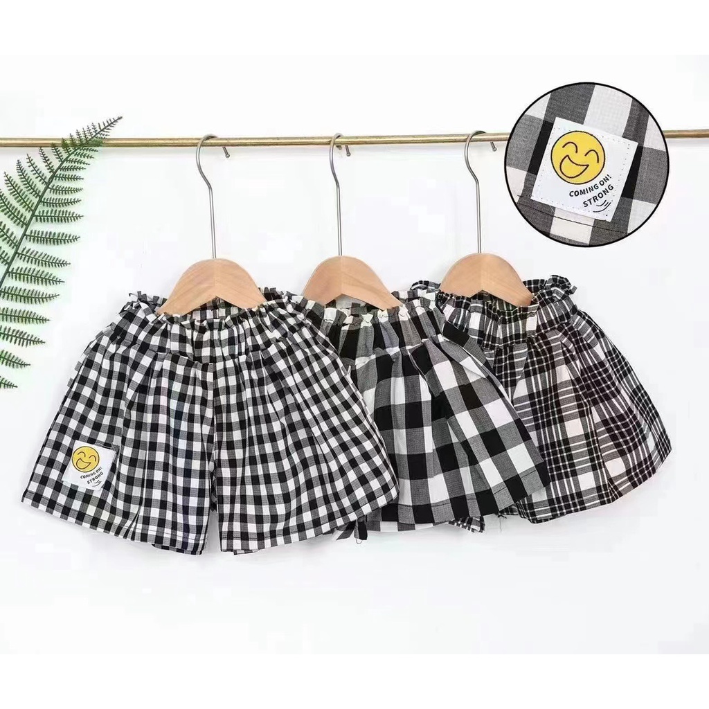 Quần Short Kẻ Caro Dành Cho Bé Mẫu Mới 2022 - Hàng Quảng Châu Cao Cấp (QV1)