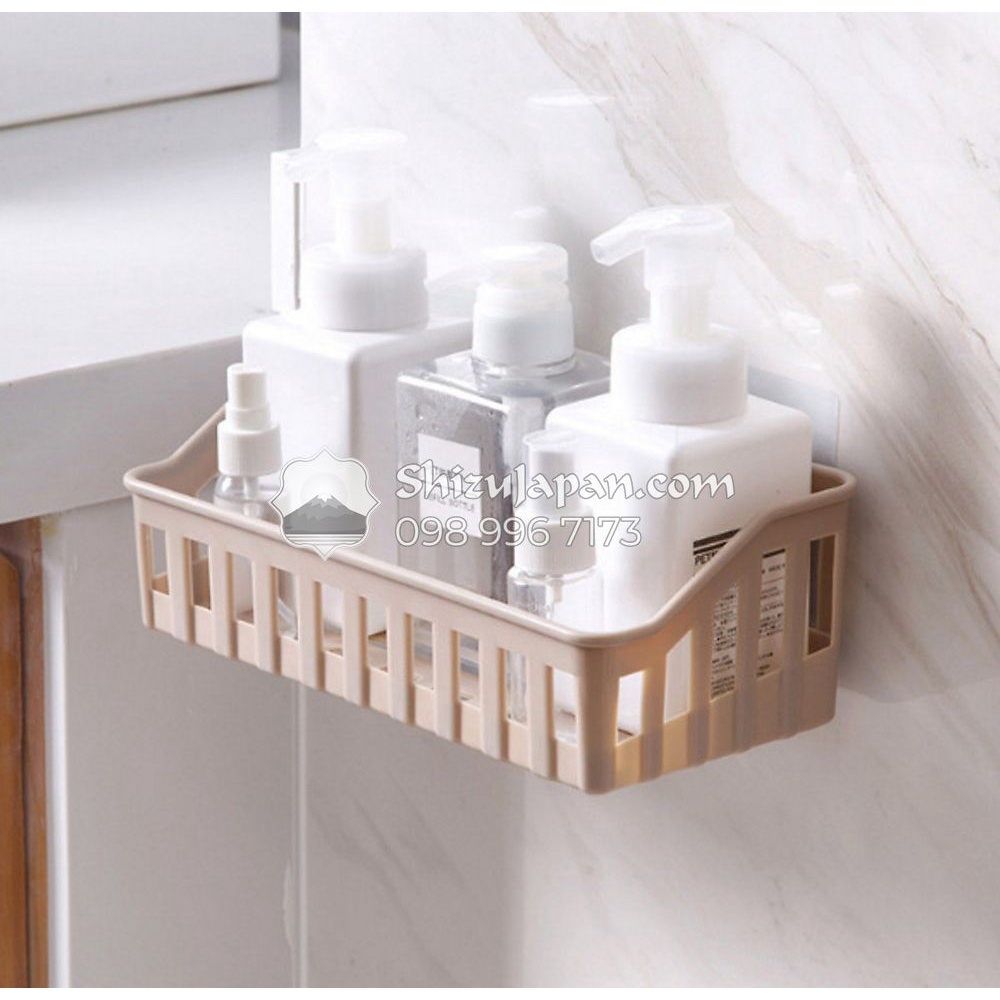 Kệ Nhựa Để Đồ Dán Tường Cho Phòng Tắm và Nhà Bếp