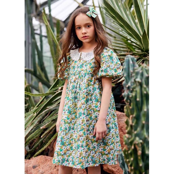 Váy Tầng Bé Gái Dáng Suông Hoa MLS