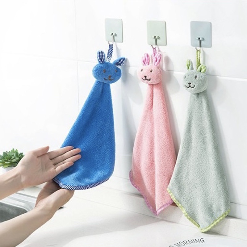 Khăn Lau Tay Nhà Bếp Hình Thỏ Dễ Thương