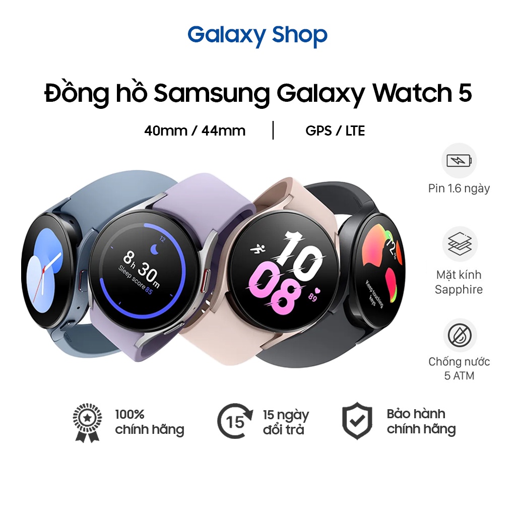 Đồng hồ Samsung Galaxy Watch 5 40mm/44mm GPS/LTE - Bảo hành chính hãng