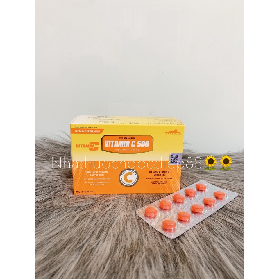 Viên uống VITAMIN C 500 tăng cường sức đề kháng, tăng sức khỏe - 100 viên