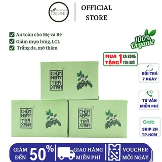 XÀ BÔNG CHÙM NGÂY TRÀ XANH SINH SƯỢC ORGANIC (TRẮNG SÁNG DA-GIẢM NGỨA -GIẢM MỤN -MỜ THÂM -SÁT KHUẨN)