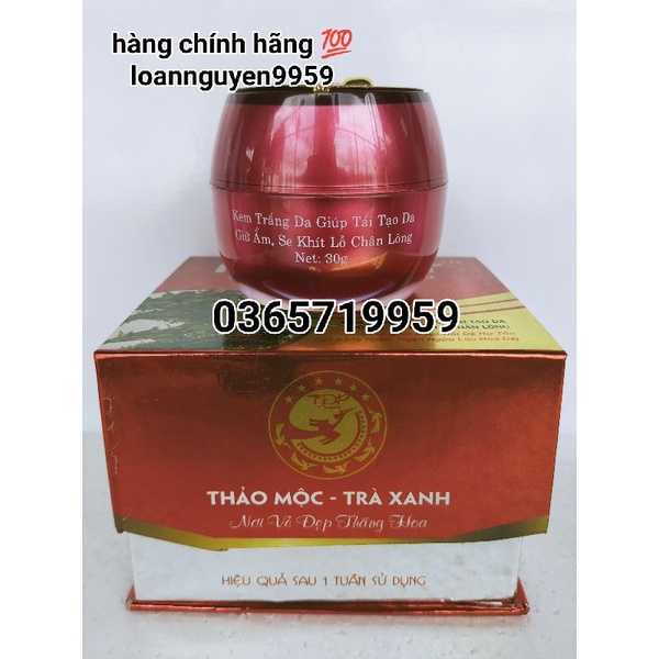 THẢO MỘC TRÀ XANH PT.BERT kem dưỡng trắng da giữ ẩm se khít lỗ chân lông hộp