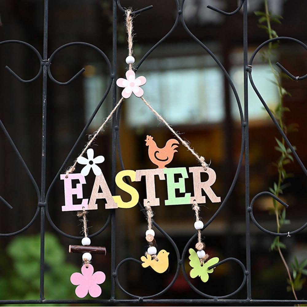Chữ LET Happy Easter Bằng Gỗ Trang Trí Nhà Cửa