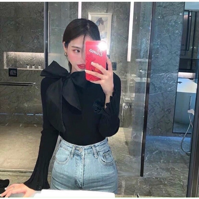ÁO TAY LOE NƠ CỔ