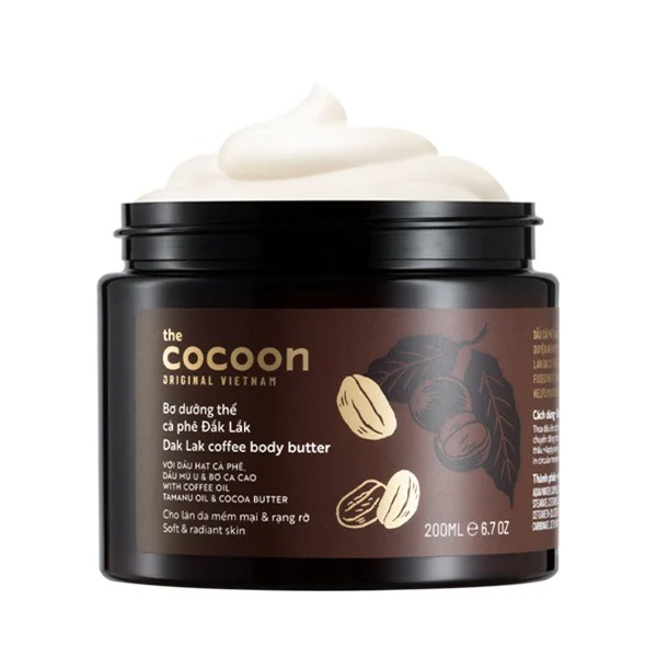 Tẩy Da Chết Body Cocoon &amp; Bơ Dưỡng Thể Cocoon 200ml